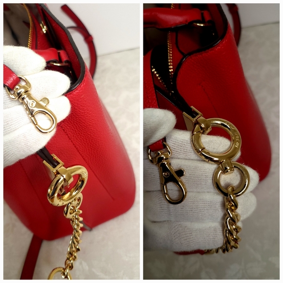 Michael Kors Red Shoulder Hand Bag - Picture 9 of 11